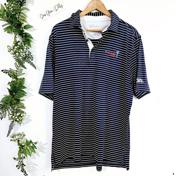 Bobby Jones Classic X-H2O Navy Mens Polo Shirt‎ XLT Polyester Spandex 《998》SS - Picture 1 of 5